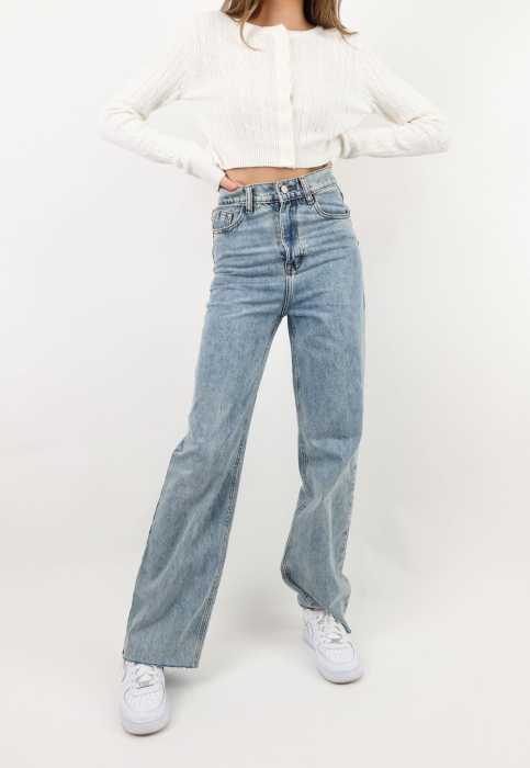 Katherine Wide Leg Jeans In Blue