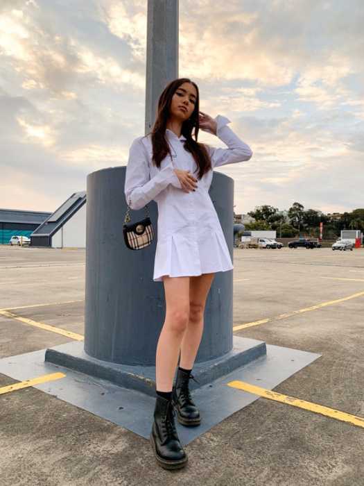 Lilo Shirt Dress in White