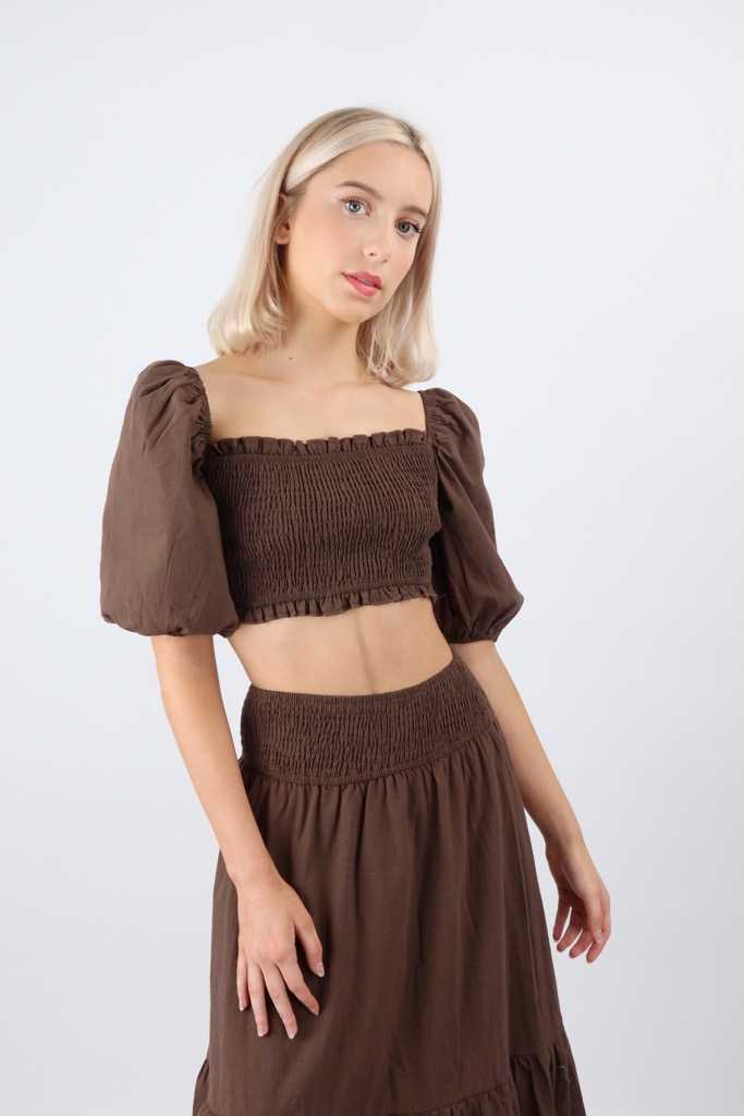 Charmaine Top in Brown