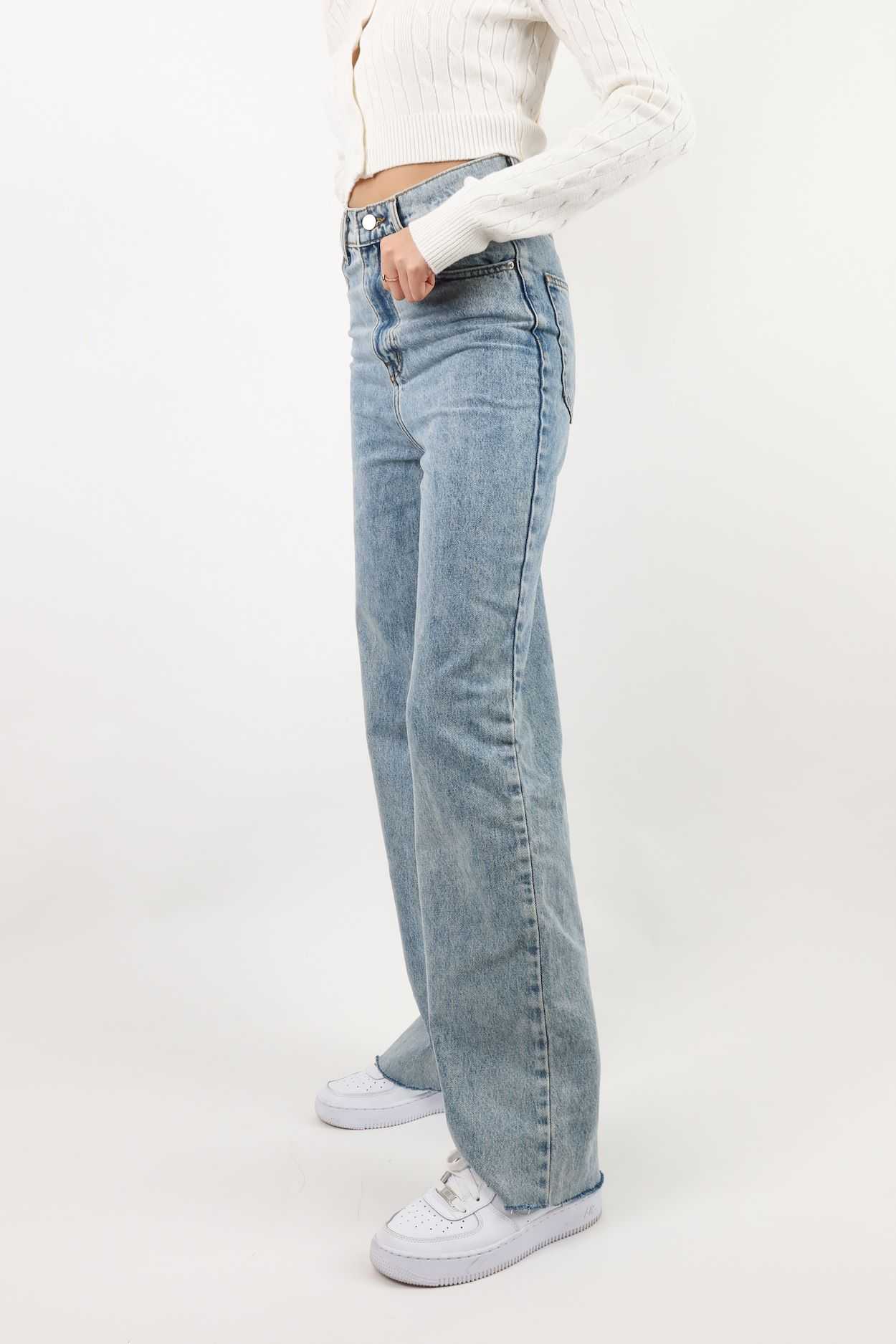 Katherine Wide Leg Jeans In Blue