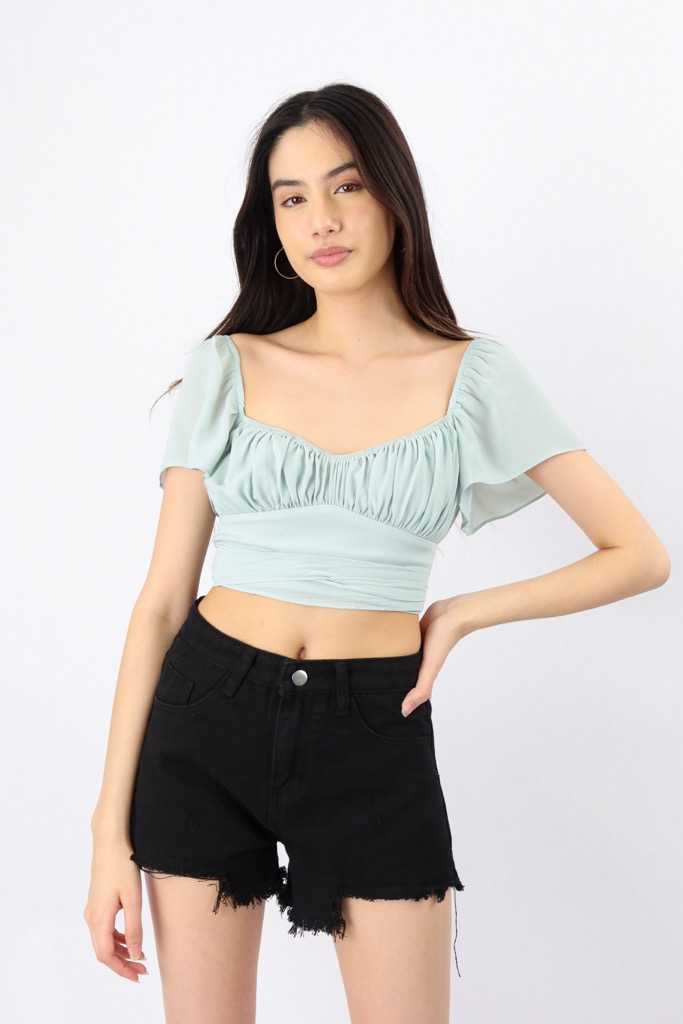 Talulla Ruched Tie Back Top