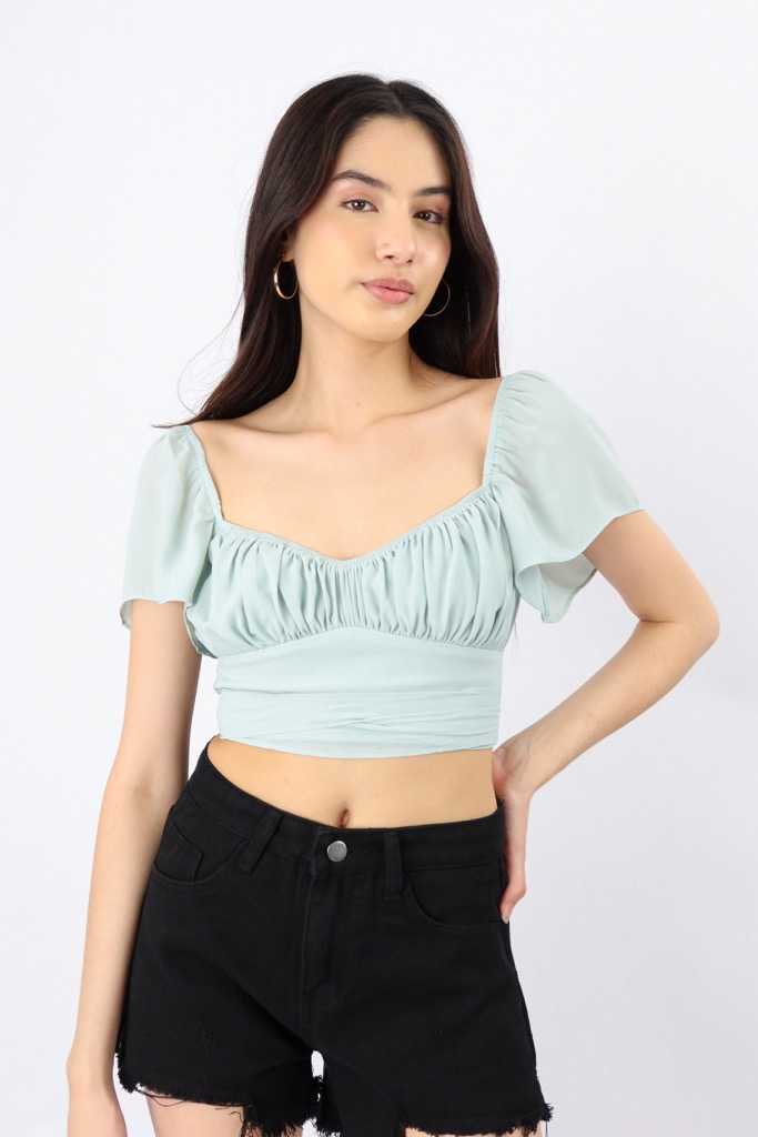 Talulla Ruched Tie Back Top
