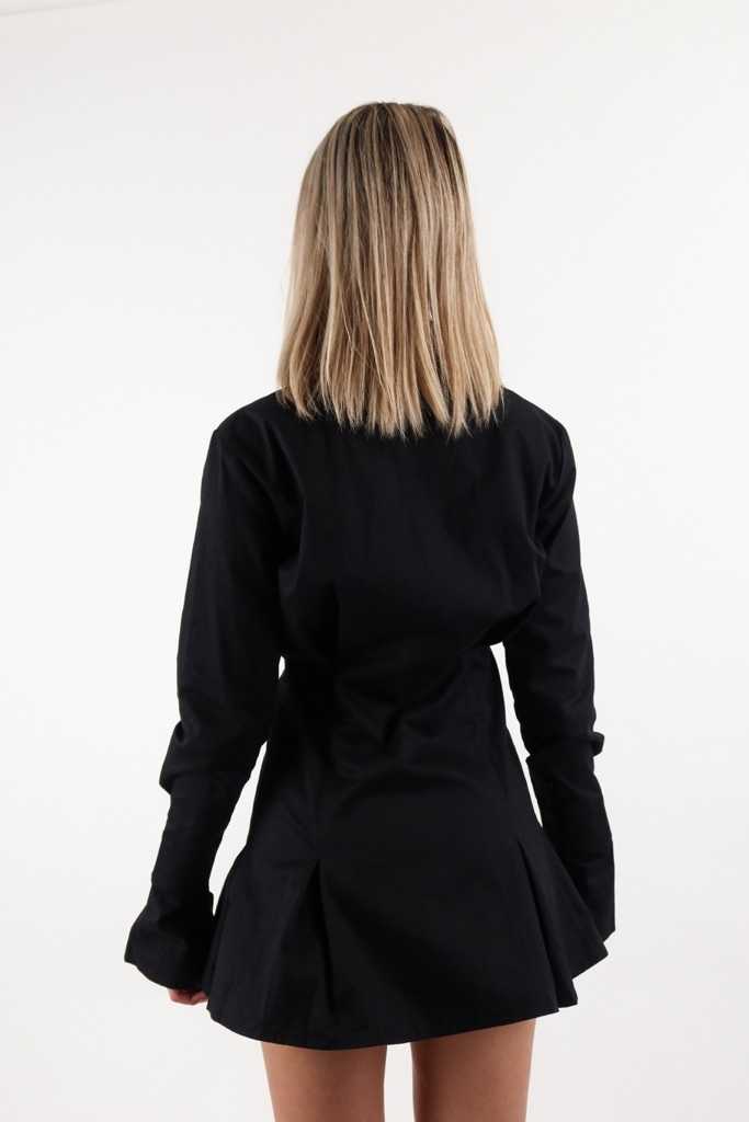 Lilo Shirt Dress in Black