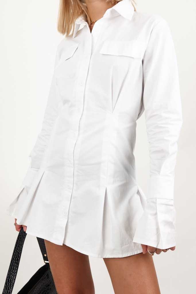 Lilo Shirt Dress in White