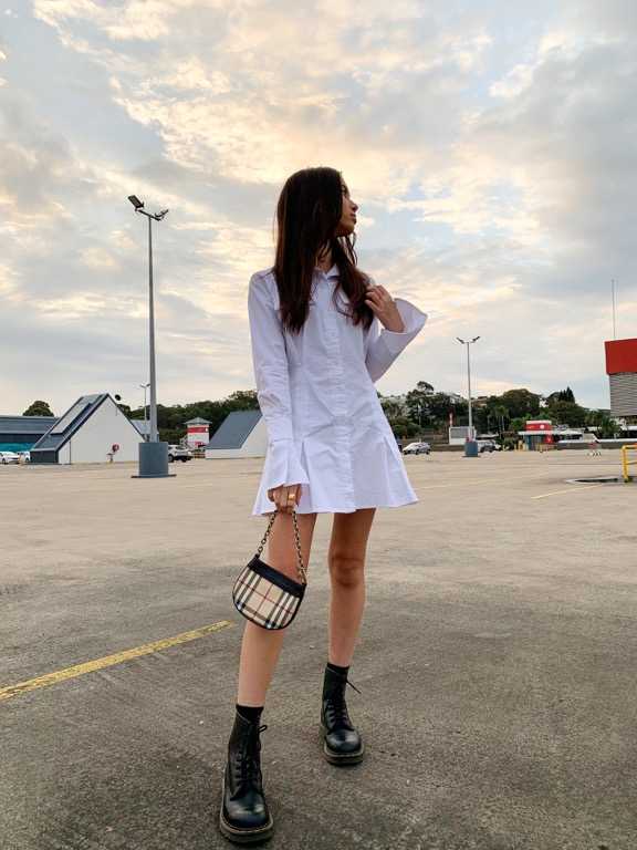 Lilo Shirt Dress in White