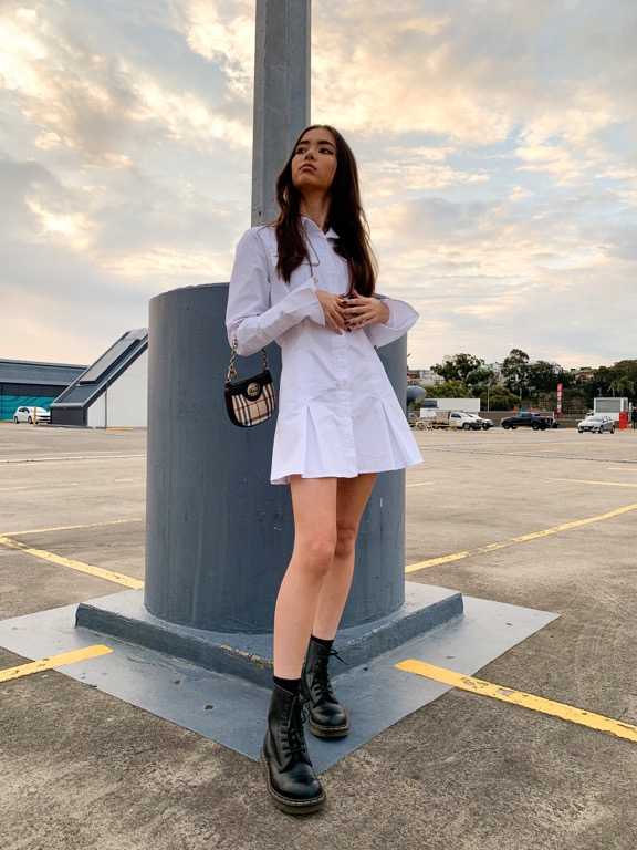 Lilo Shirt Dress in White