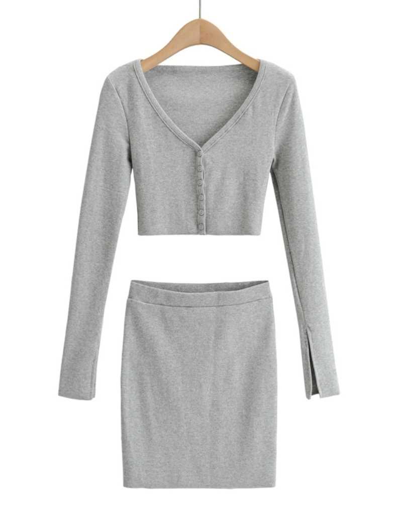 Edith Set in Melange Grey