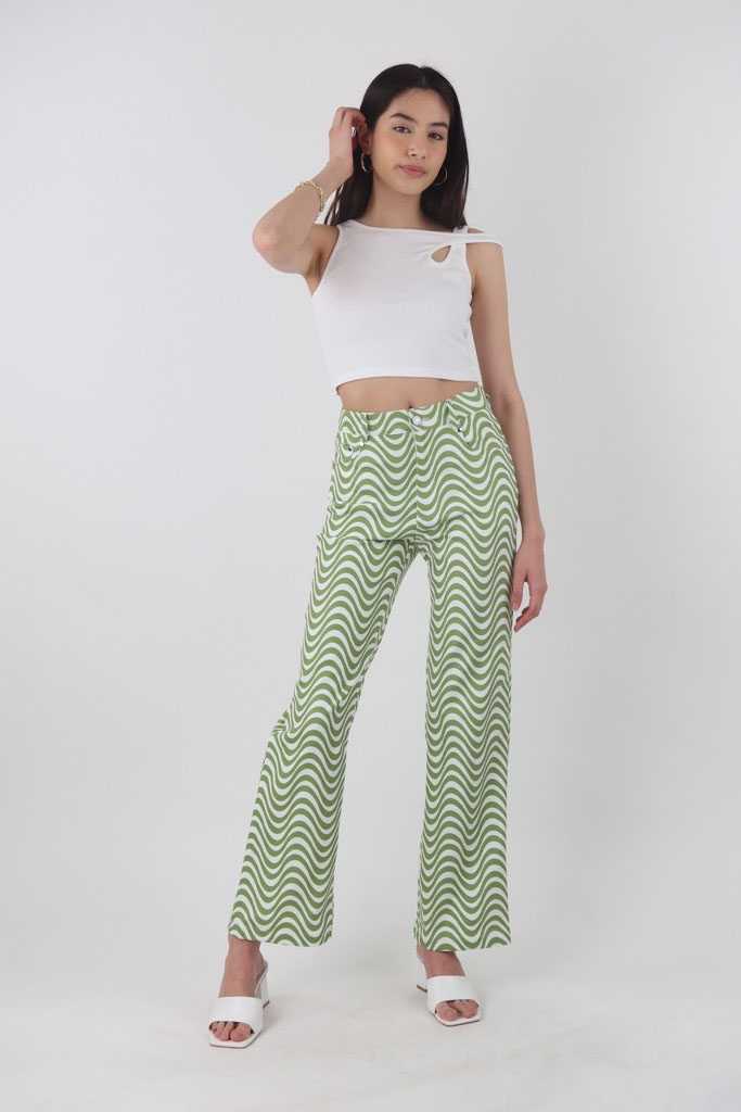 Fiji Swirl Jeans in Green