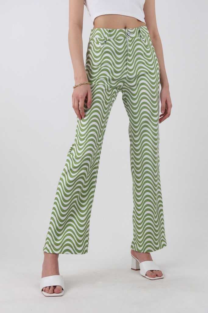 Fiji Swirl Jeans in Green
